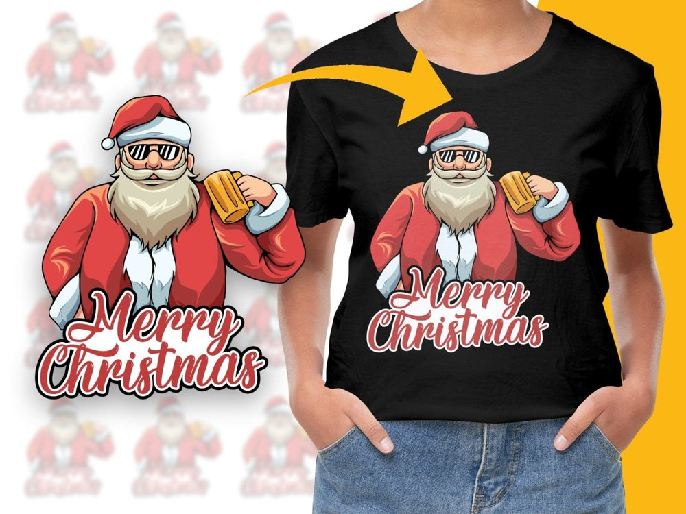 Cool Santa Merry Christmas PNG File - Teepew