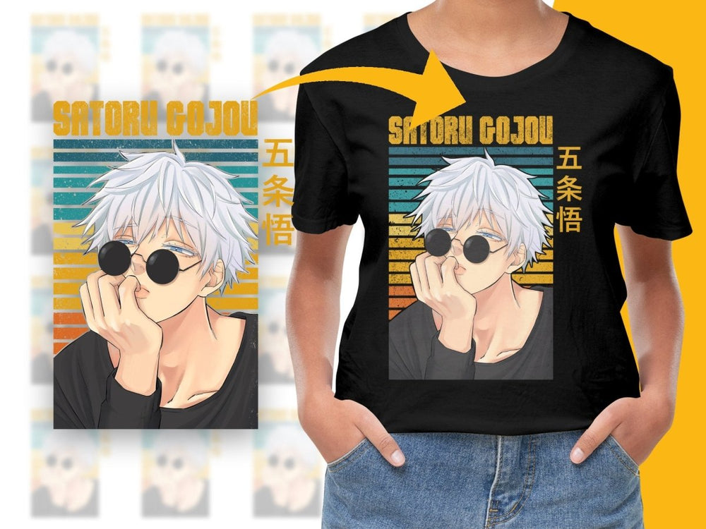 Cool Satoru Gojo Poster in Sunglasses PNG Digital Download - Teepew