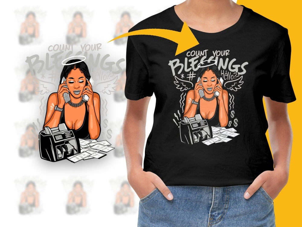 Count Your Blessings Hello Money Art Graphic PNG File - Teepew