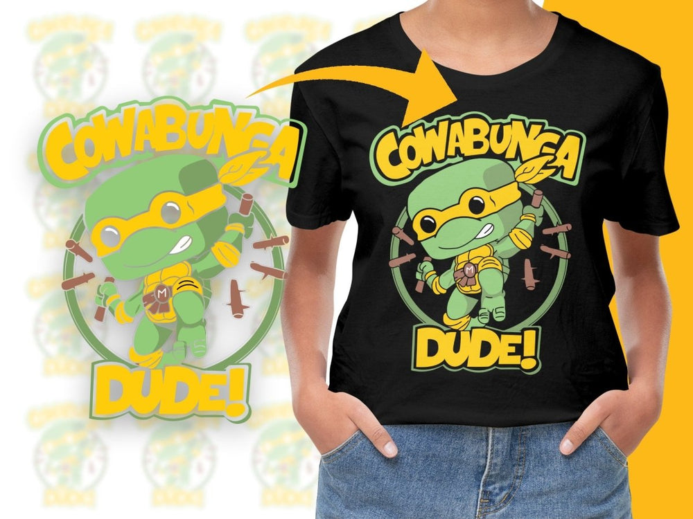 Cowabunga Dude Graphic Ninja Turtle PNG File - Teepew