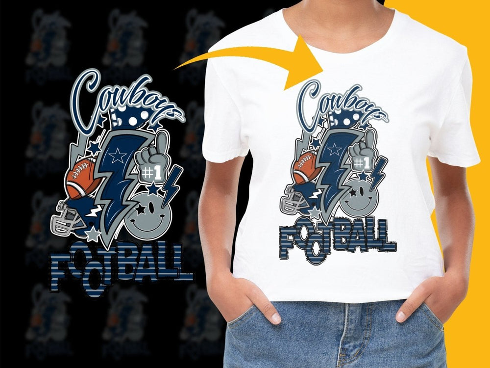 Cowboys Themed Graphic Design Football PNG File - Teepew