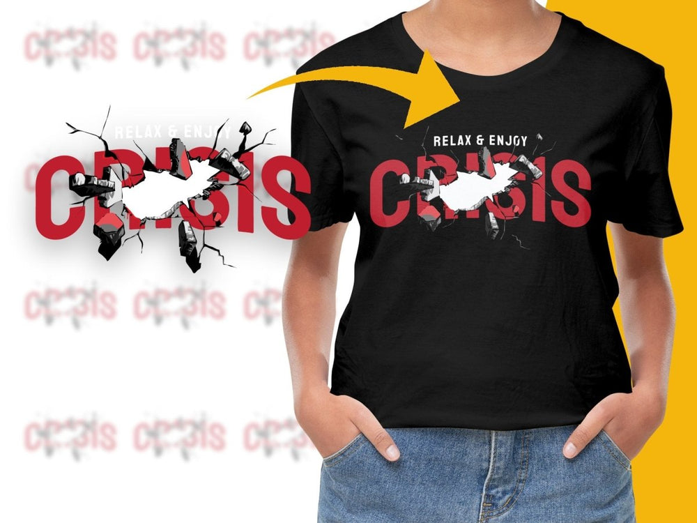 Crisis Graphic Broken Wall Design PNG File - Teepew