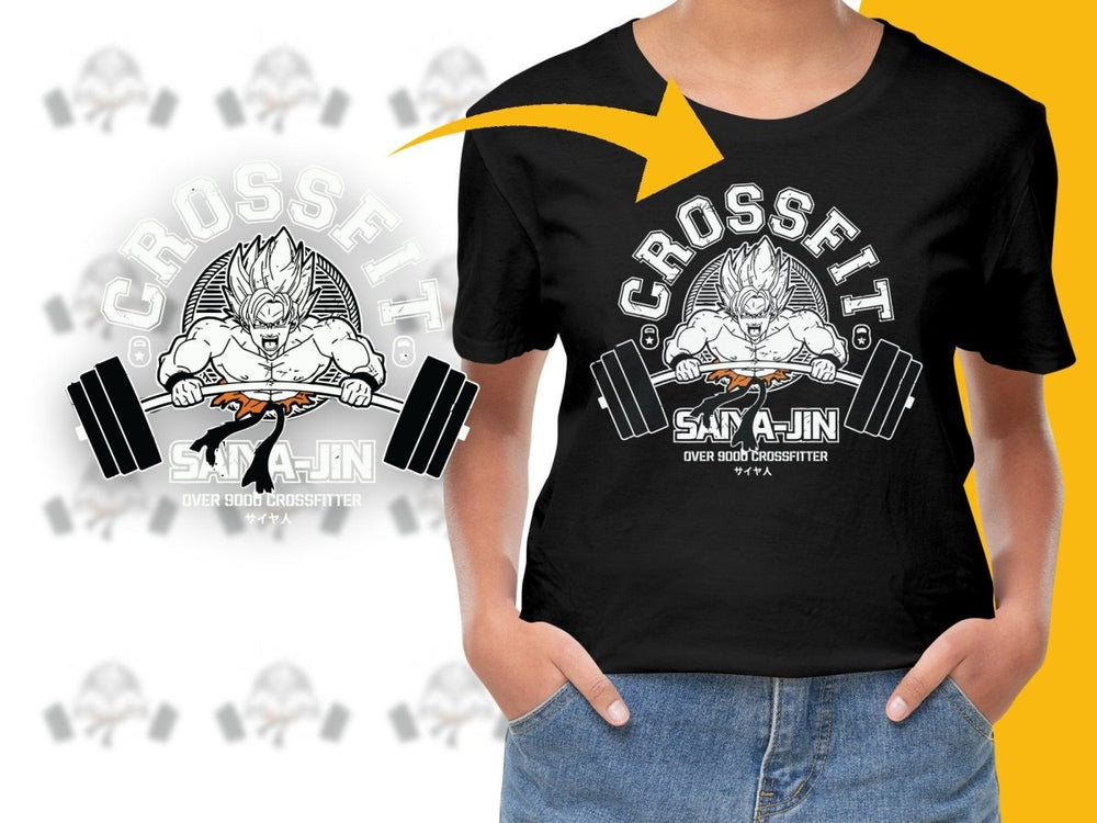 Crossfit Saiya - Jin Over 9000 Crossfitter PNG File - Teepew
