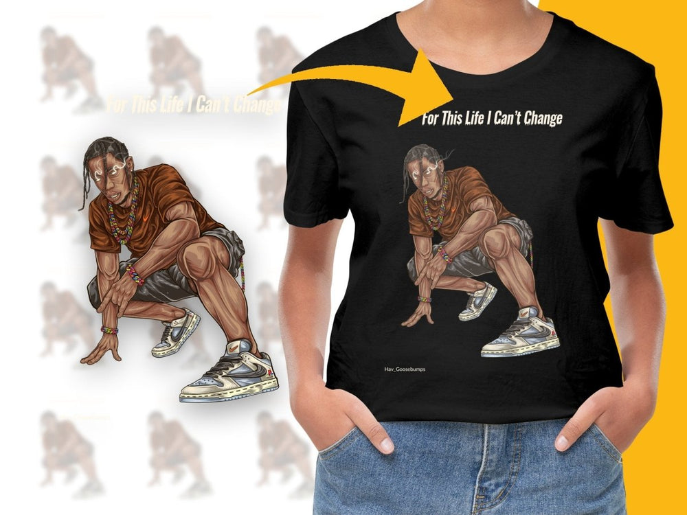 Crouching Pose Travis Scott PNG File - Teepew