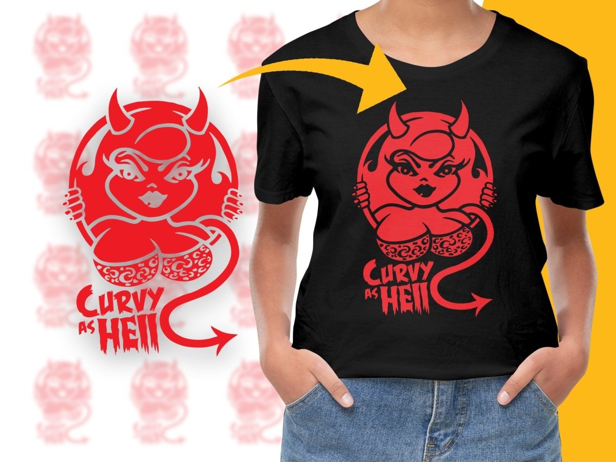 Curvy As Hell Devil with Bra and Tail Trendy PNG File - Teepew