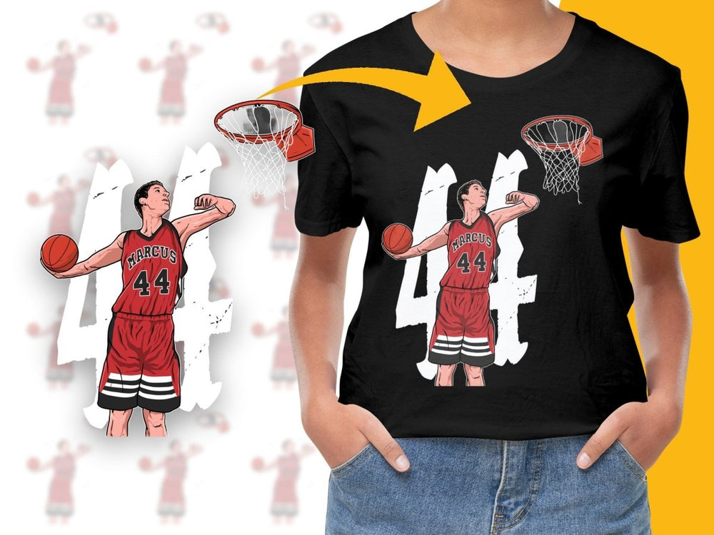 Custom Marcus Basketball 44 Graphic Team PNG File - Teepew