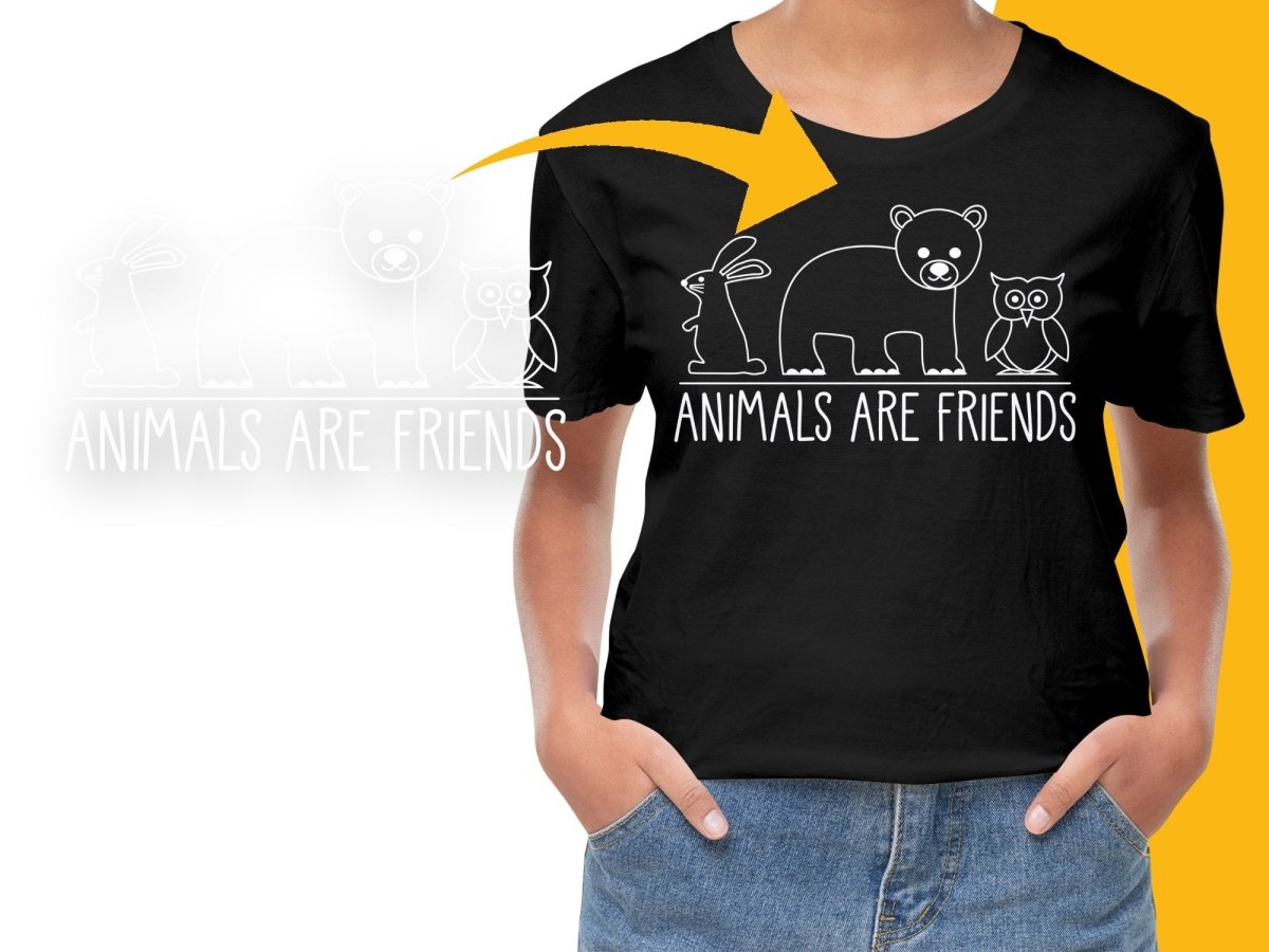 Cute Animal Friends Bear Owl Rabbit Dog PNG File - Teepew