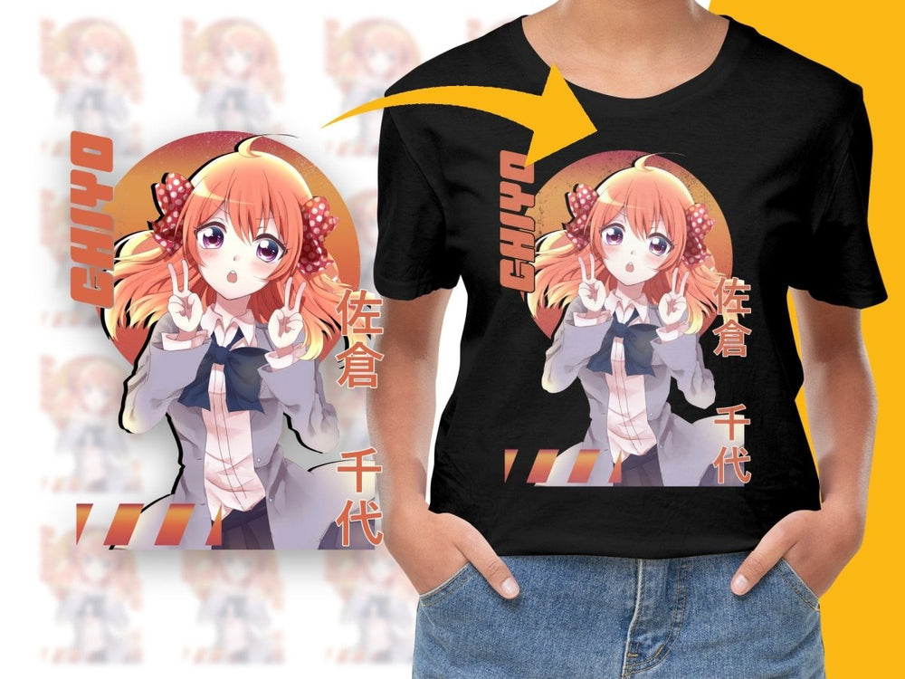 Cute Anime Character with Peace Signs Digital Download - Teepew