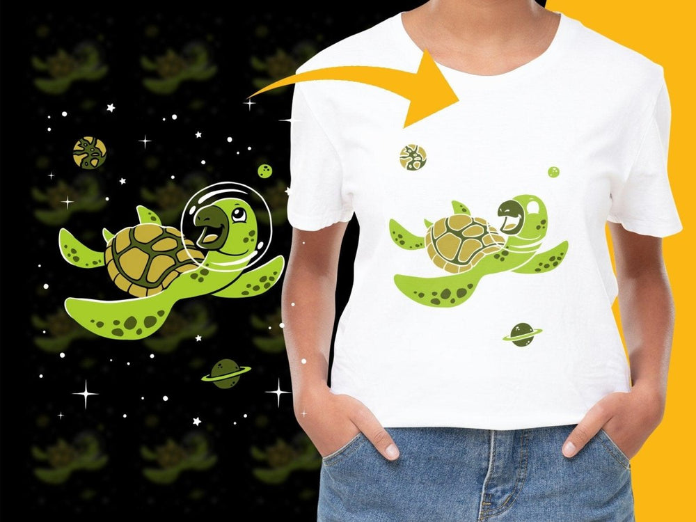 Cute Astronaut Turtle with Space Elements PNG File - Teepew