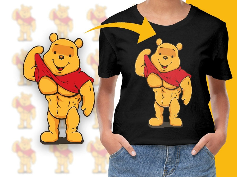 Cute Cartoon Bear Gym Fitness Humor PNG File - Teepew