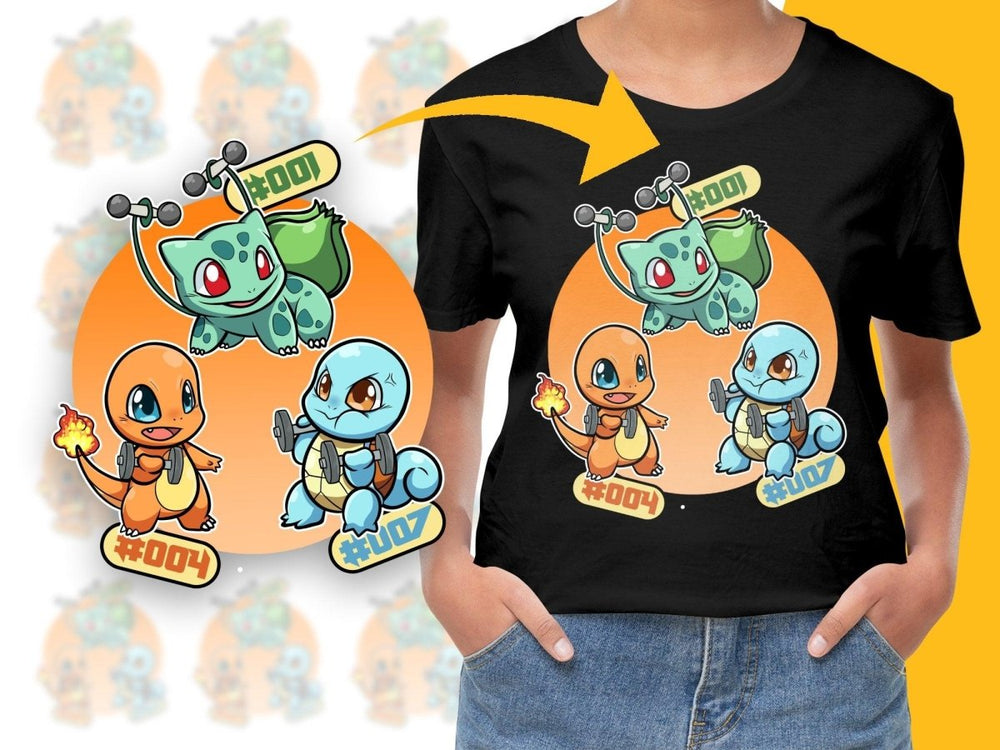 Cute Charizard Bulbasaur and Squirtle Fan Art PNG File - Teepew