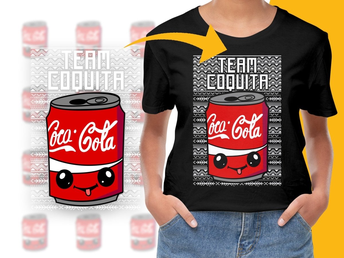 Cute Coca Cola Can Cartoon Christmas Fun PNG File - Teepew