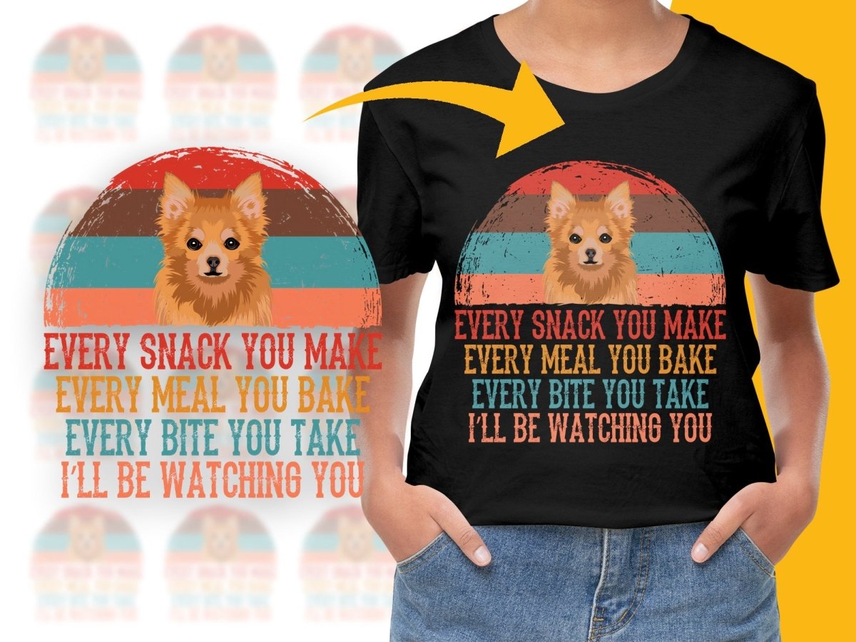 Cute Dog Watching Every Snack You Make PNG File - Teepew