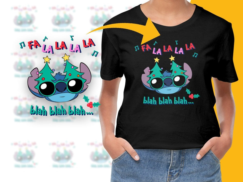 Cute Festive Blah Blah Blah Christmas Character Digital - Teepew