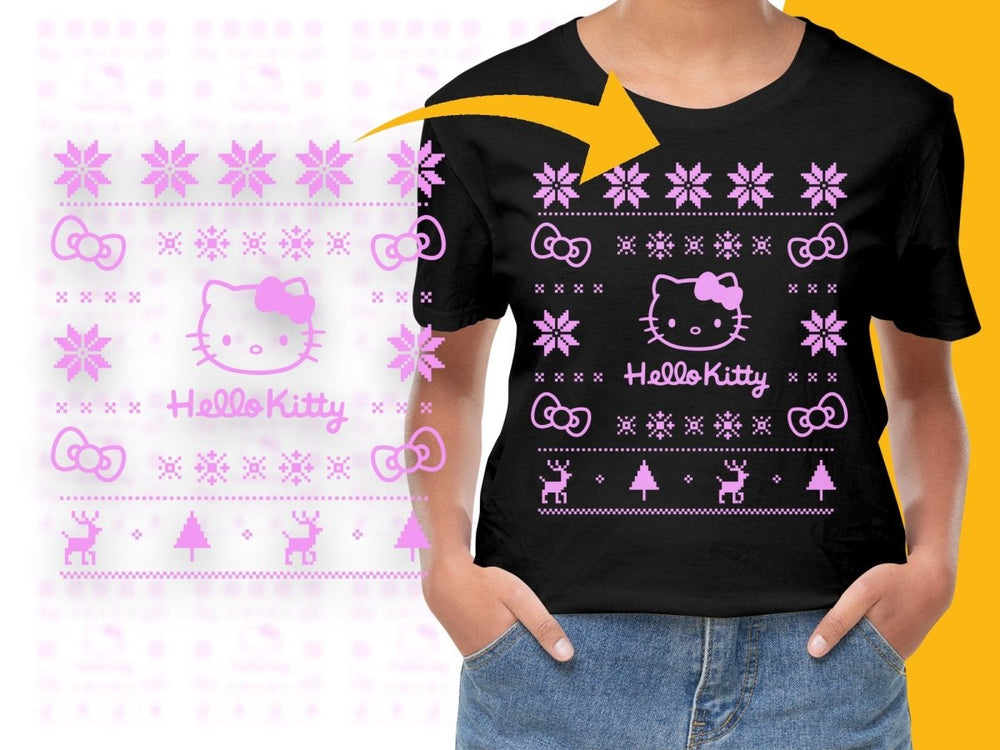 Cute Hello Kitty Christmas Design Women's PNG File - Teepew