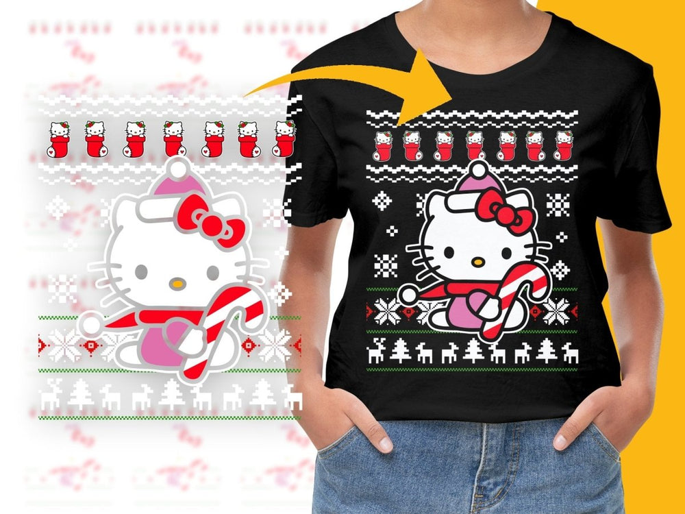 Cute Hello Kitty Christmas Graphic PNG File - Teepew