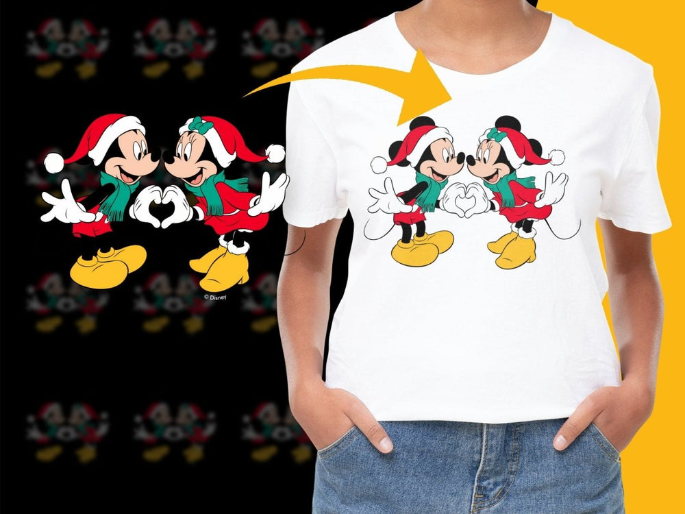 Cute Mickey and Minnie Christmas Holiday PNG File - Teepew