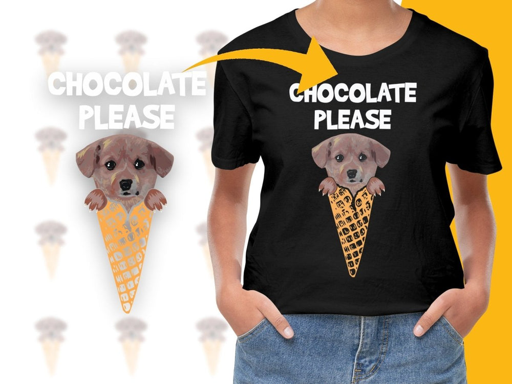 Cute Puppy with Ice Cream Print PNG File - Teepew
