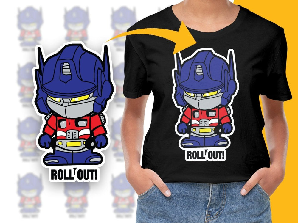 Cute Robot Character Roll Out PNG File - Teepew