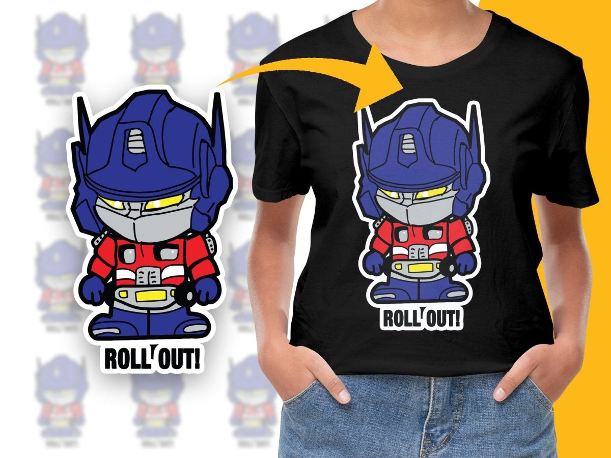 Cute Robot Character Roll Out PNG File - Teepew