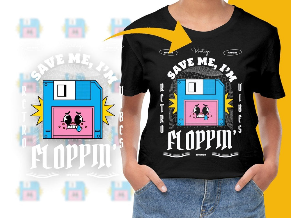 Cute Sad Floppy Disk Graphic PNG File - Teepew