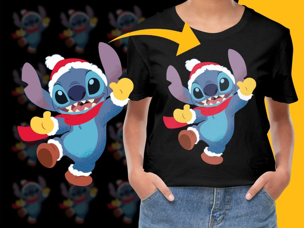 Cute Stitch Christmas Holiday Cheer PNG File - Teepew
