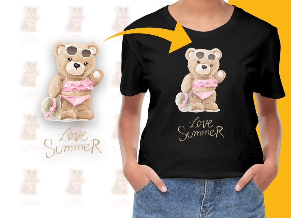 Cute Teddy Bear in Sunglasses Love Summer PNG File - Teepew