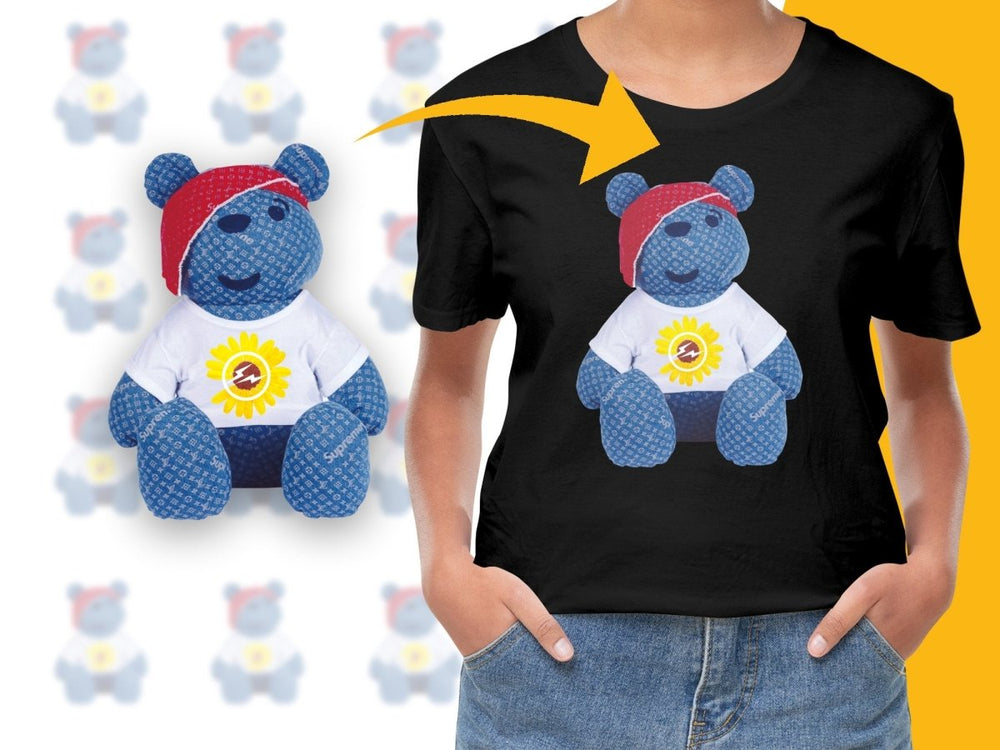 Cute Teddy Bear with Sunflower Design PNG File - Teepew