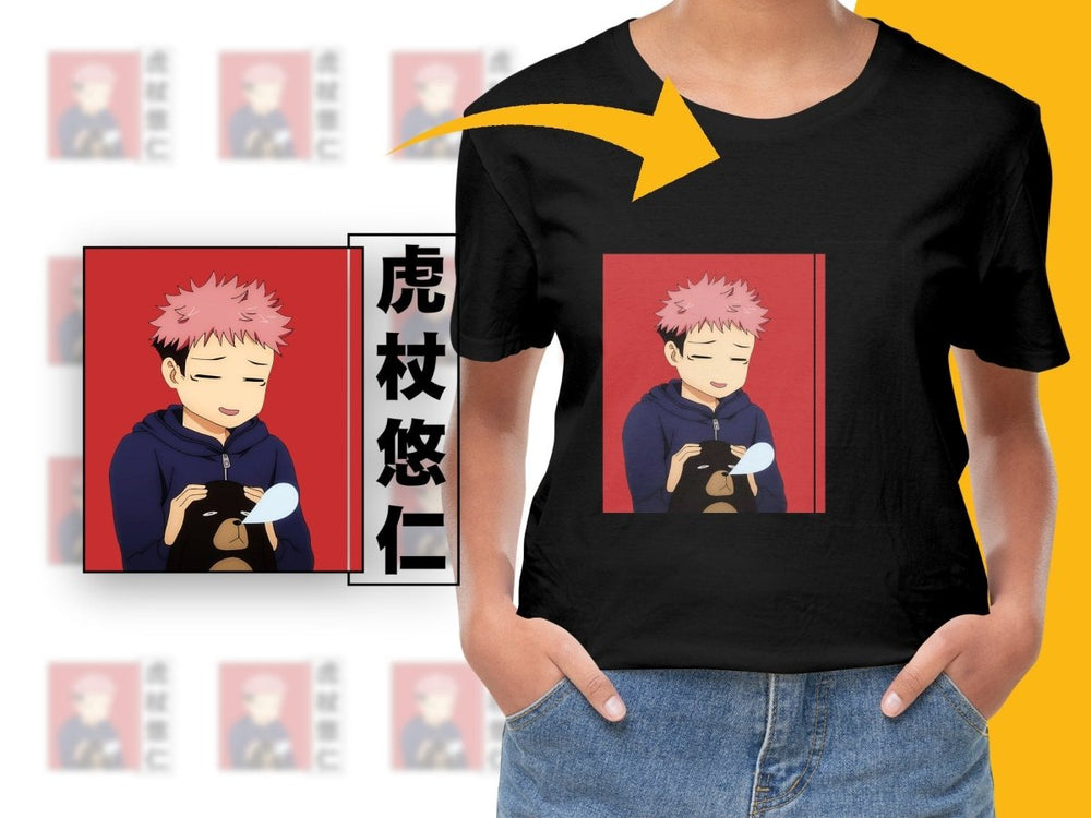 Cute Yuta Okkotsu with Teddy Bear PNG Digital Download - Teepew