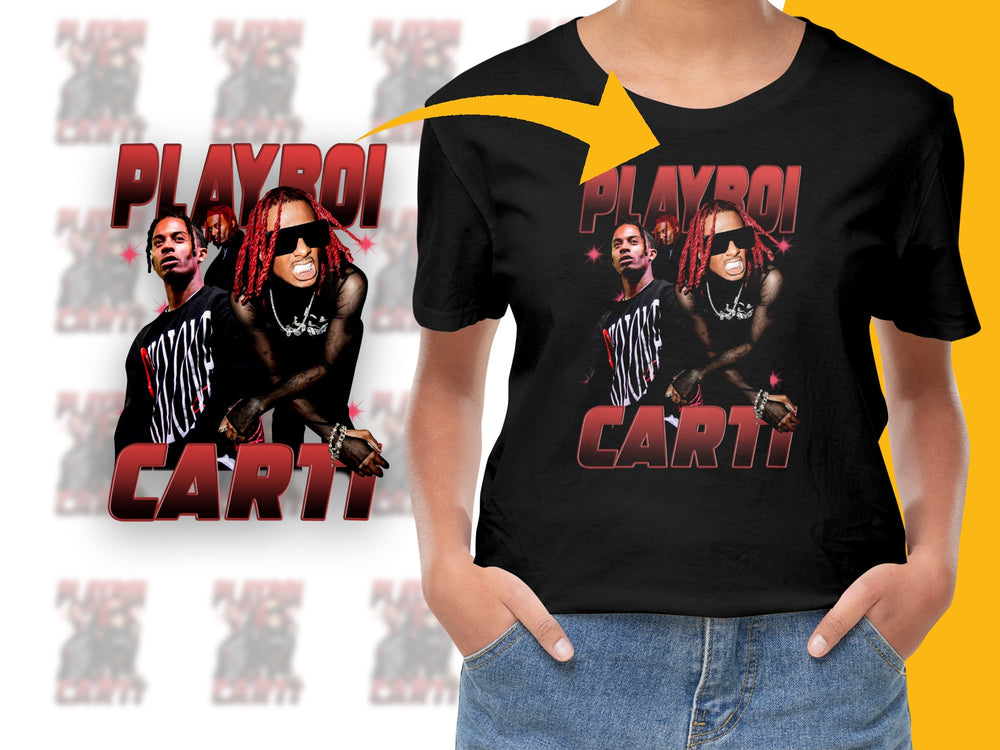 Playboi Carti Graphic T-Shirt, Hip Hop Artist Tee, Music Fan Merch, Black Cotton Shirt, Unisex Fashion Top, Streetwear Style