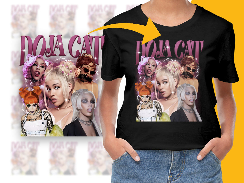 Doja Cat Graphic T-Shirt, Pop Music Icon Tee, Colorful Fan Merchandise, Artist Inspired Casual Wear