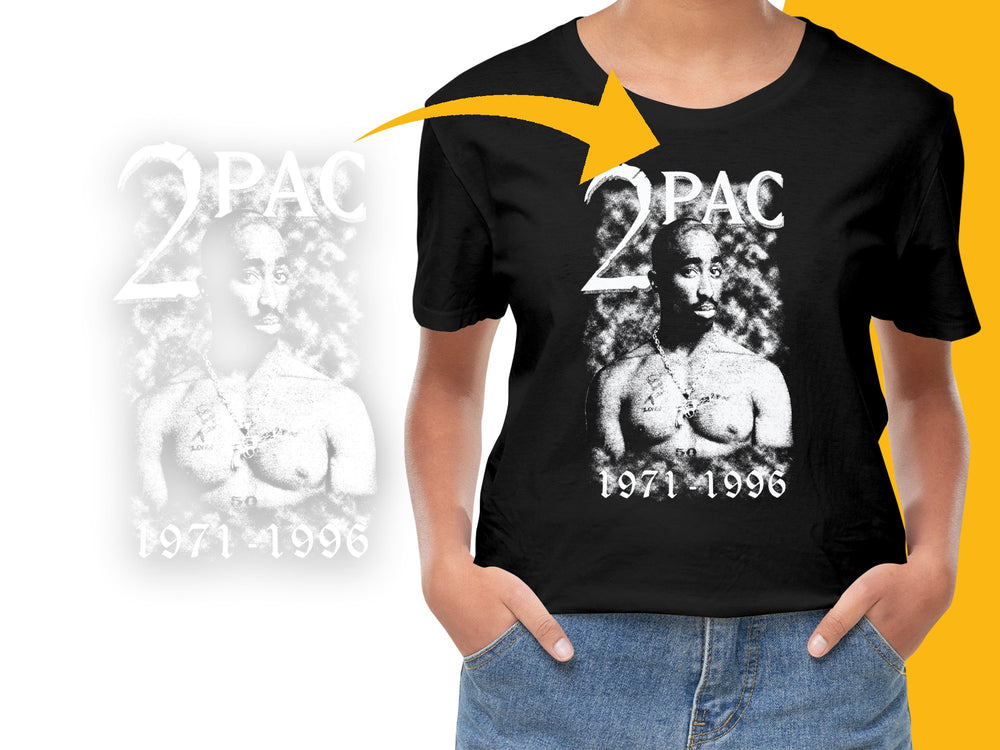 Vintage 2Pac T-Shirt, Classic Hip Hop Tee, 90s Rap Legend, Unisex Black Shirt, Music Memorabilia, Tupac Shakur Tribute, 1971-1996