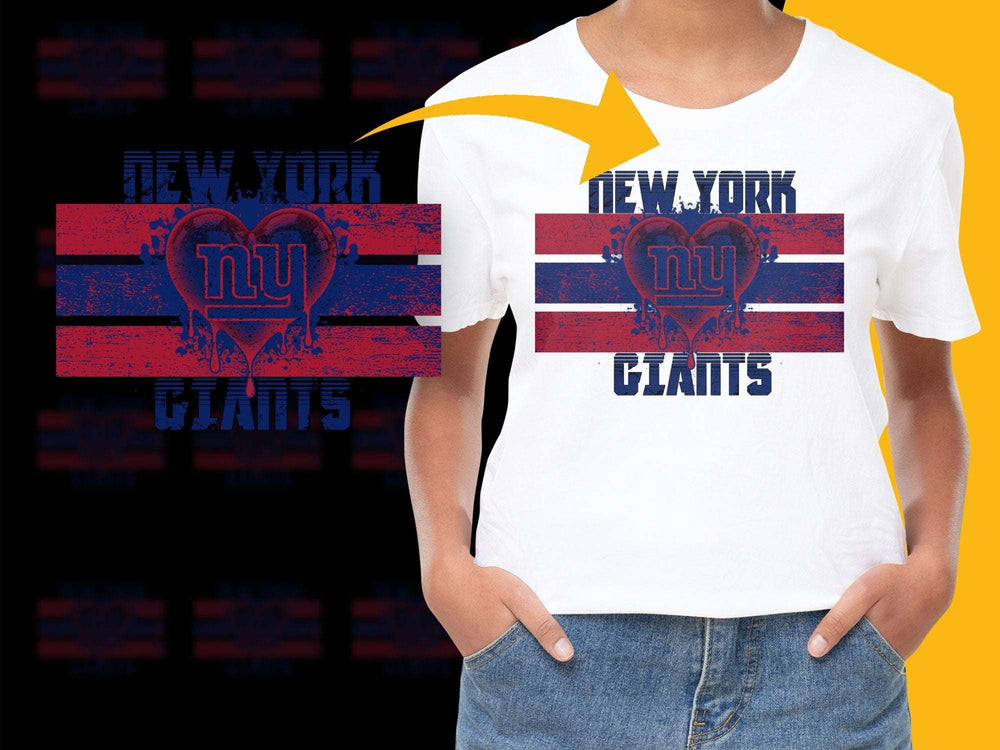 New York Giants T-Shirt, Distressed Flag Design, NFL Football Fan Apparel, Unisex White Tee