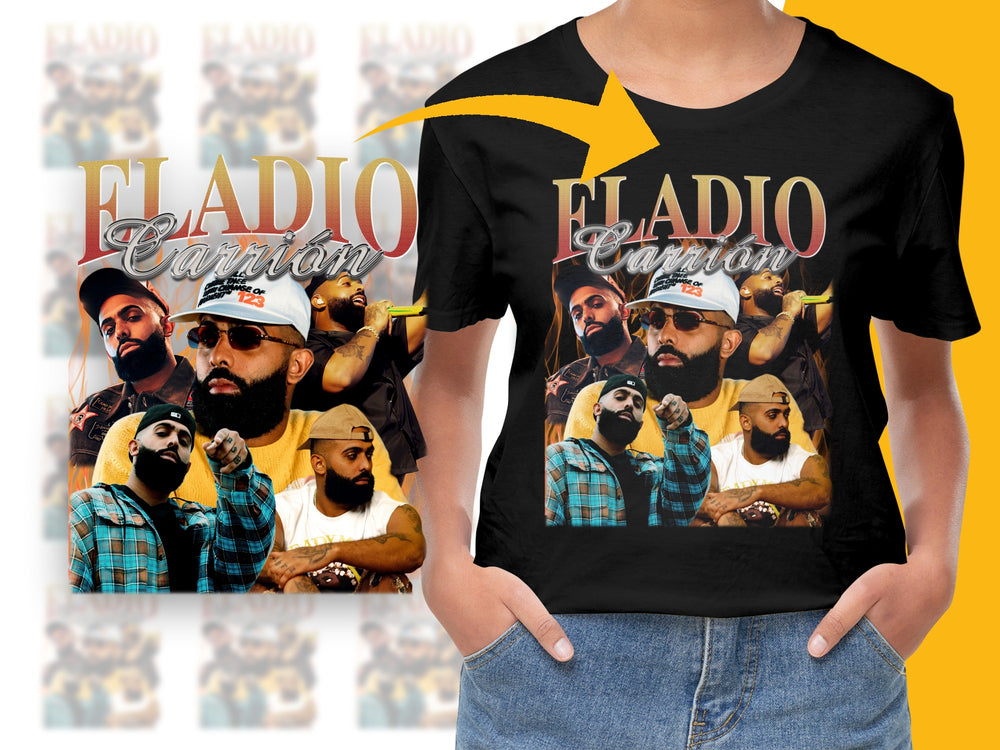 Eladio Carrion Graphic T-Shirt, Hip Hop Artist Inspired Tee, Urban Music Fan Apparel, Trendy Streetwear, All Sizes Available