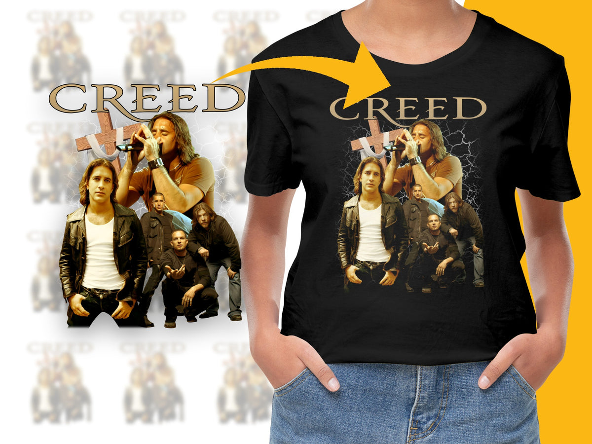 Vintage Band T-Shirt, Creed Graphic Tee, 90s Rock Music Shirt, Collectible Music Apparel