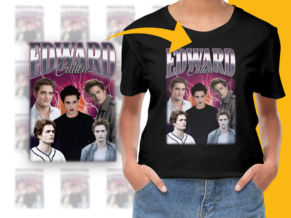 Edward Cullen Twilight Saga T-Shirt, Graphic Tee, Movie Fan Merch, Unisex Black Shirt
