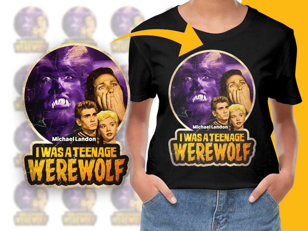 Vintage Teenage Werewolf T-Shirt, Classic Horror Movie Fan Tee, Retro Pop Culture Apparel, Unique Gift Idea