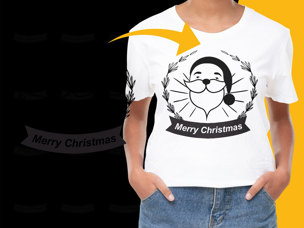Merry Christmas T-Shirt, Santa Wearing Mask Design, Festive Holiday Tee, Unisex Adult Clothing