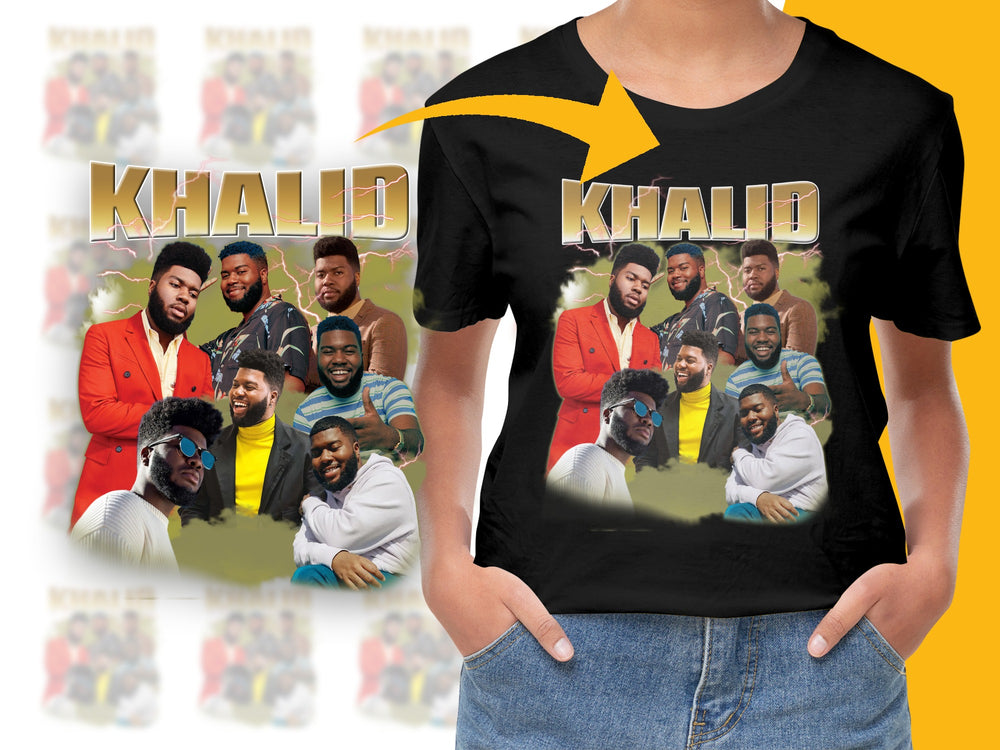 Khalid Inspired Graphic T-Shirt, Vintage Style Men's Tee, Retro Music Fan Apparel, Unique Gift Idea