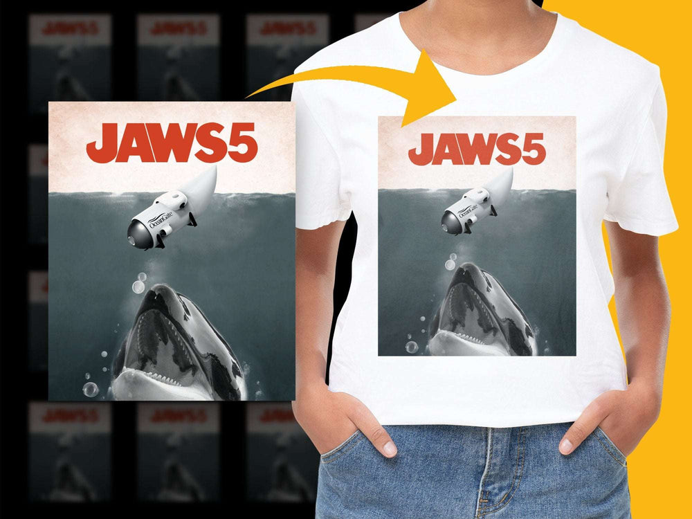 Jaws 5 Movie Poster T-Shirt, Vintage Shark Graphic Tee, Unisex Film Apparel, Retro Style Cotton Shirt