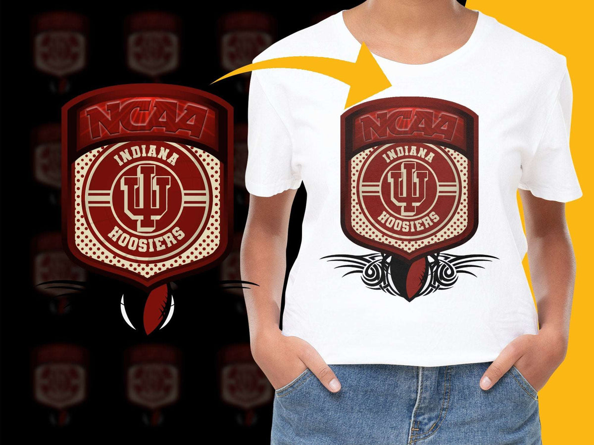 Indiana Hoosiers NCAA Logo T-Shirt, Vintage College Sports Fan Apparel, Unisex White Tee