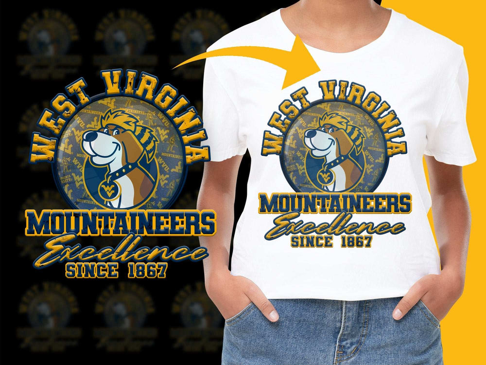 West Virginia Mountaineers T-Shirt, Excellence Since 1867 Graphic Tee, College Sports Apparel, Unisex Fashion