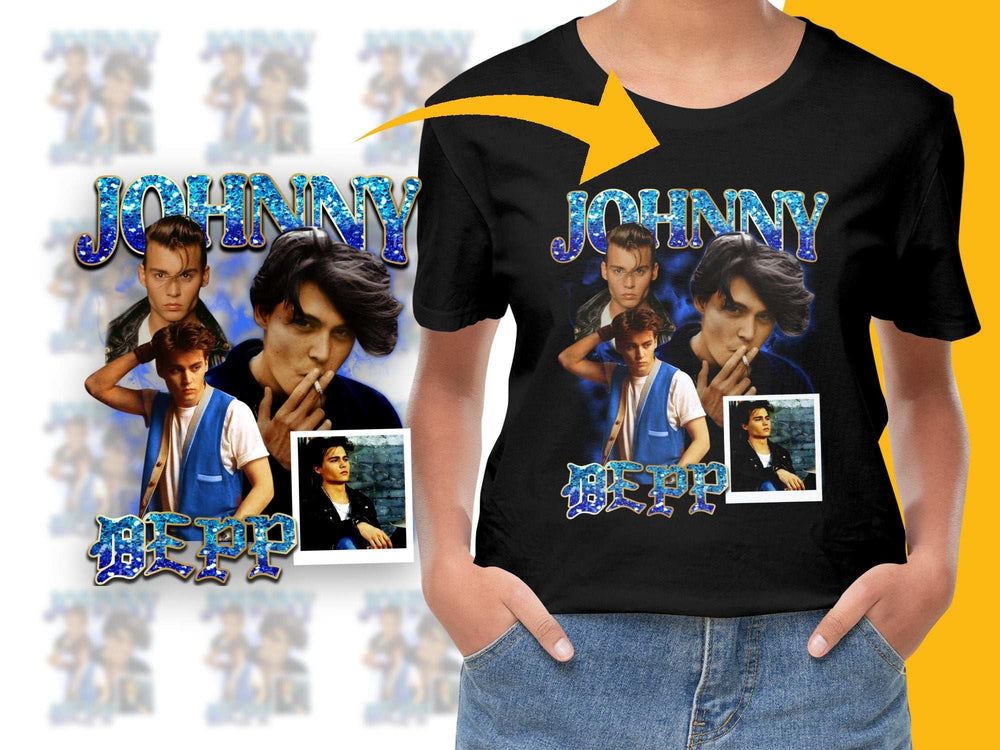 Johnny Depp Retro T-Shirt, 90s Movie Star Graphic Tee, Vintage Style Fan Shirt, Gift for Movie Lovers