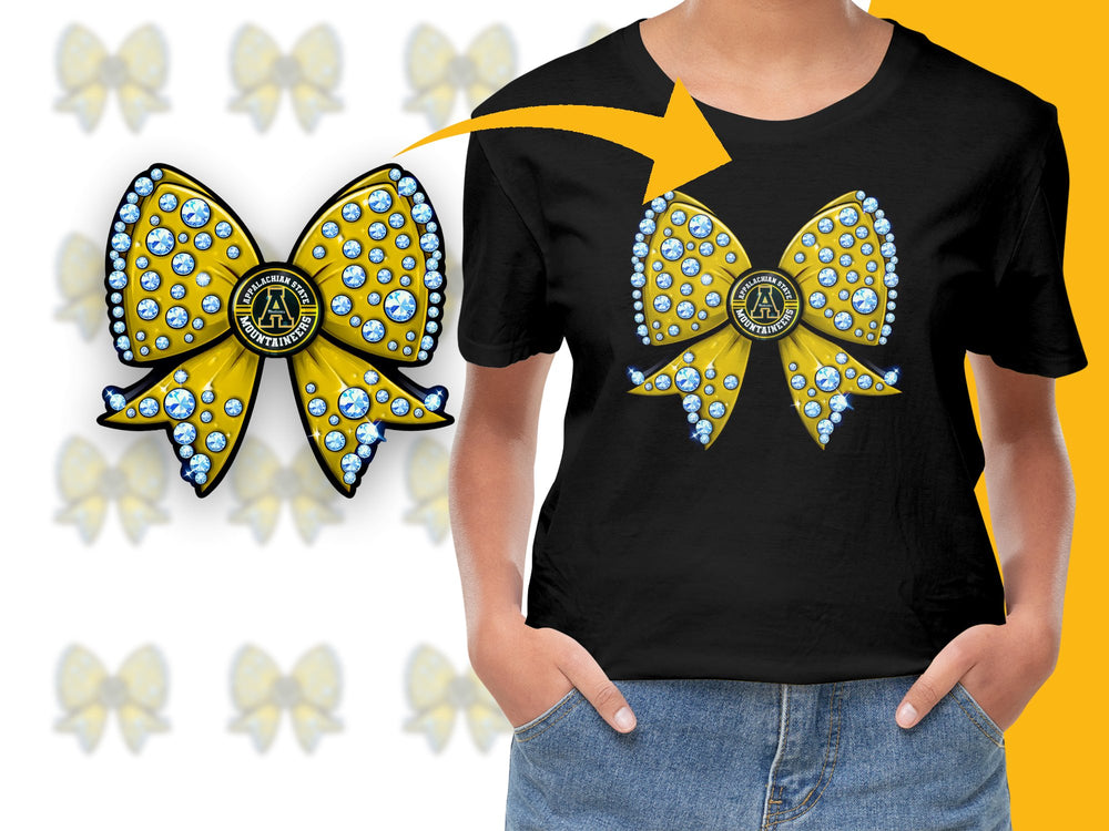 Women's Black T-Shirt with Yellow Butterfly Graphic, Sparkling Rhinestones, Casual Fashion Top
