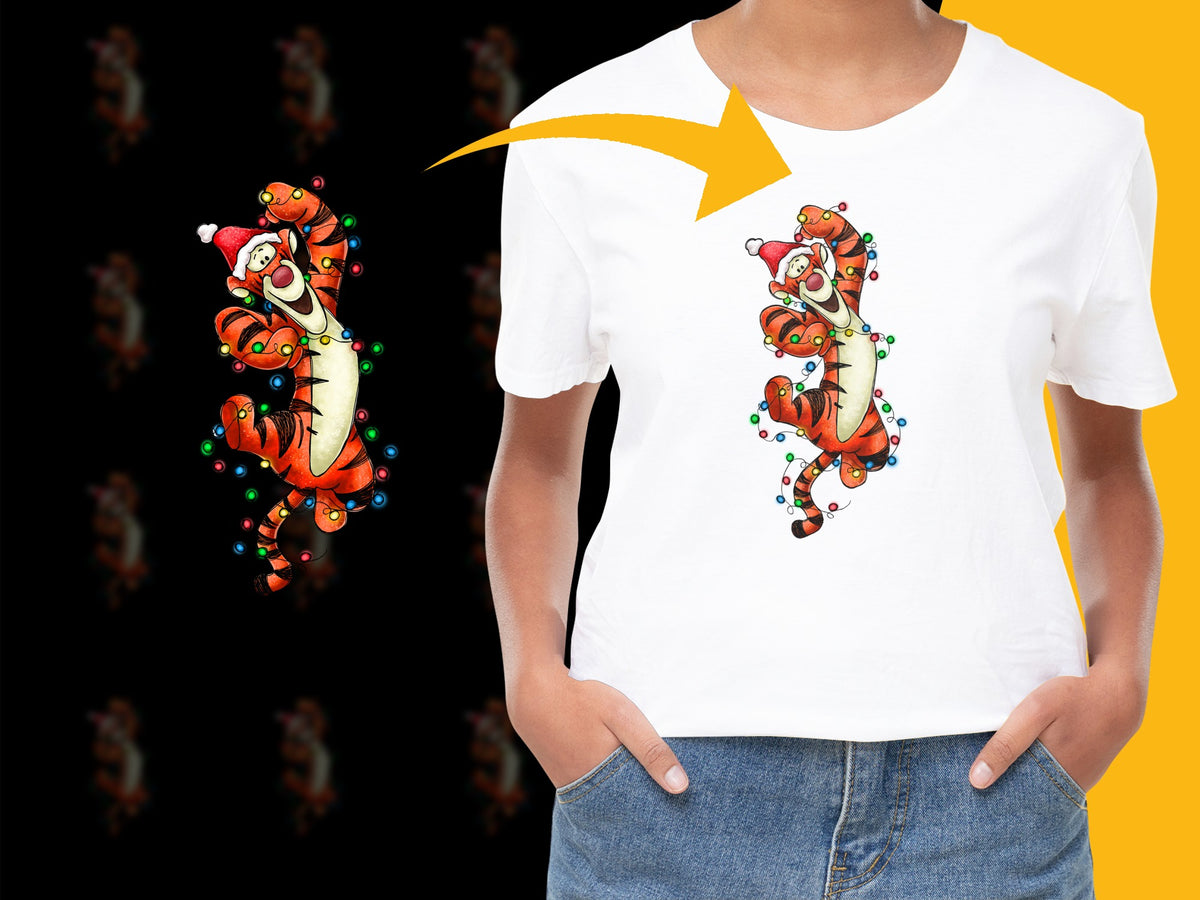 Colorful Christmas Light Dragon T-Shirt, Festive Holiday Apparel for All Ages, Unique Graphic Tee