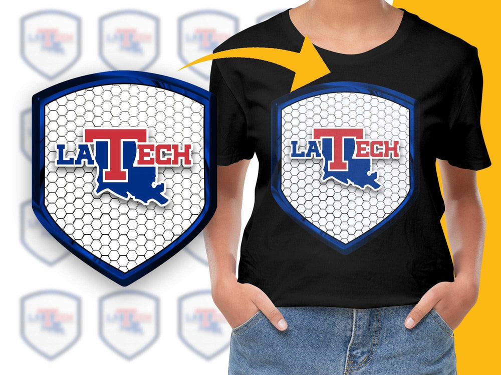 LA Tech Logo T-Shirt, Louisiana Tech University Graphic Tee, College Sports Fan Apparel
