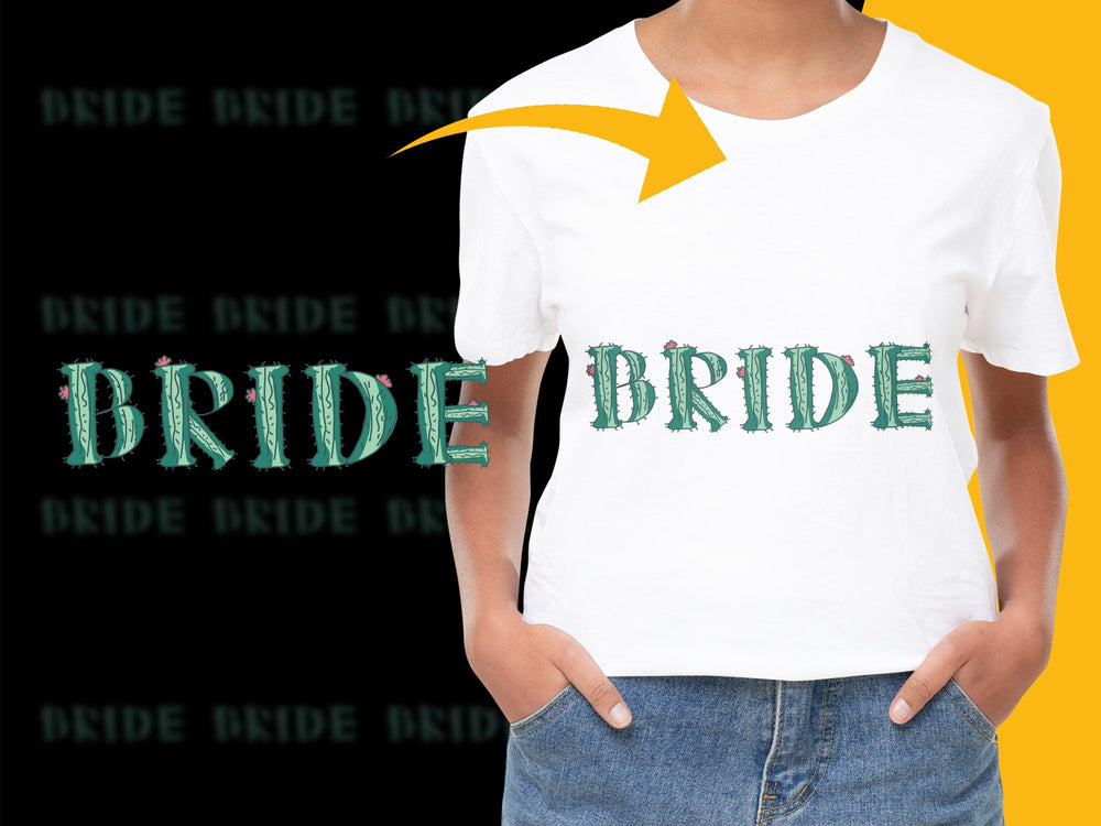 Bride Floral Print T-Shirt, Green Glitter Wedding Party Tee, Bachelorette Party Outfit, Bridal Shower Gift Idea