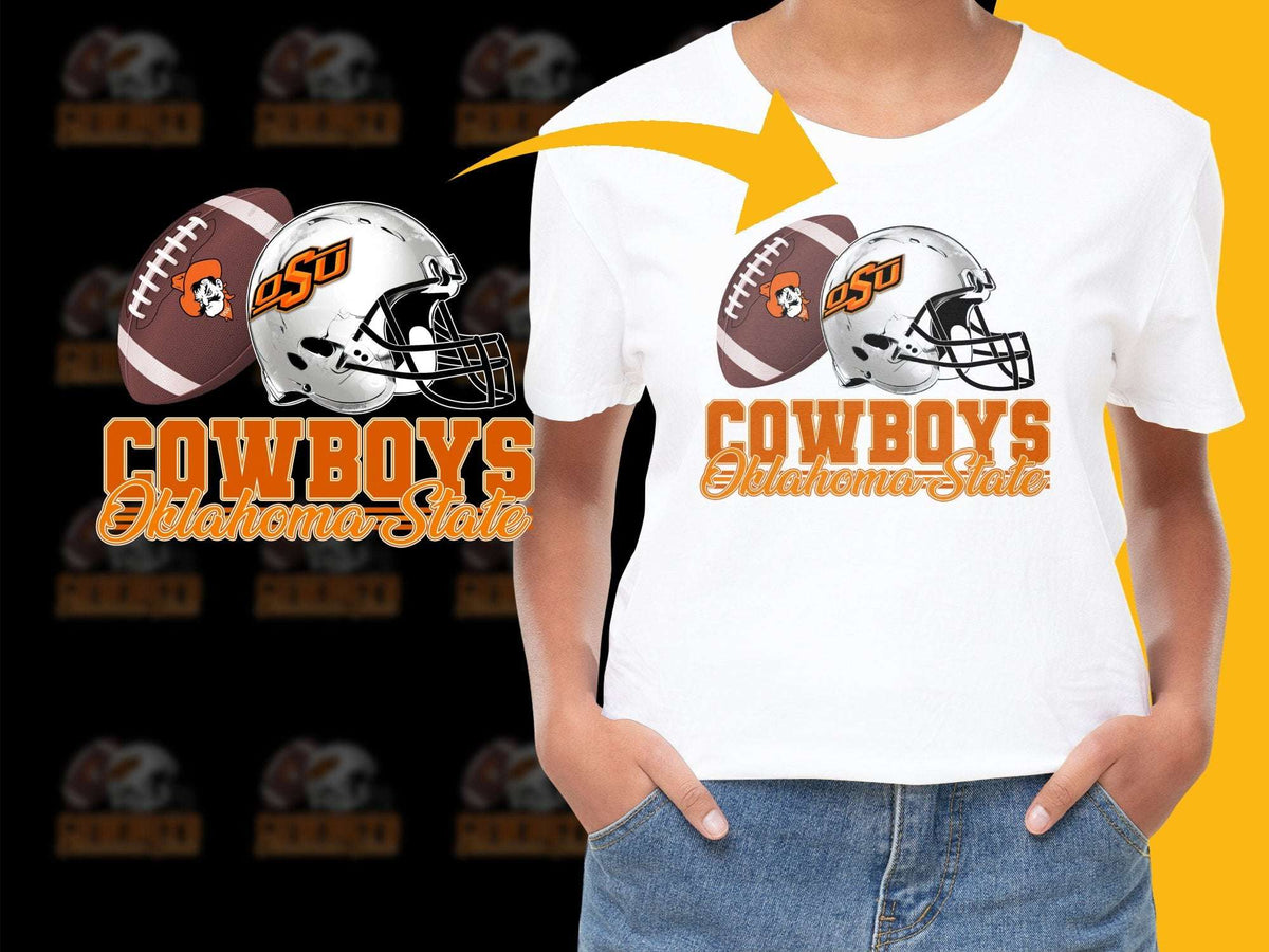 Oklahoma State Cowboys Football T-Shirt, Vintage Helmet Graphic Tee, Sports Fan Gift, College Apparel