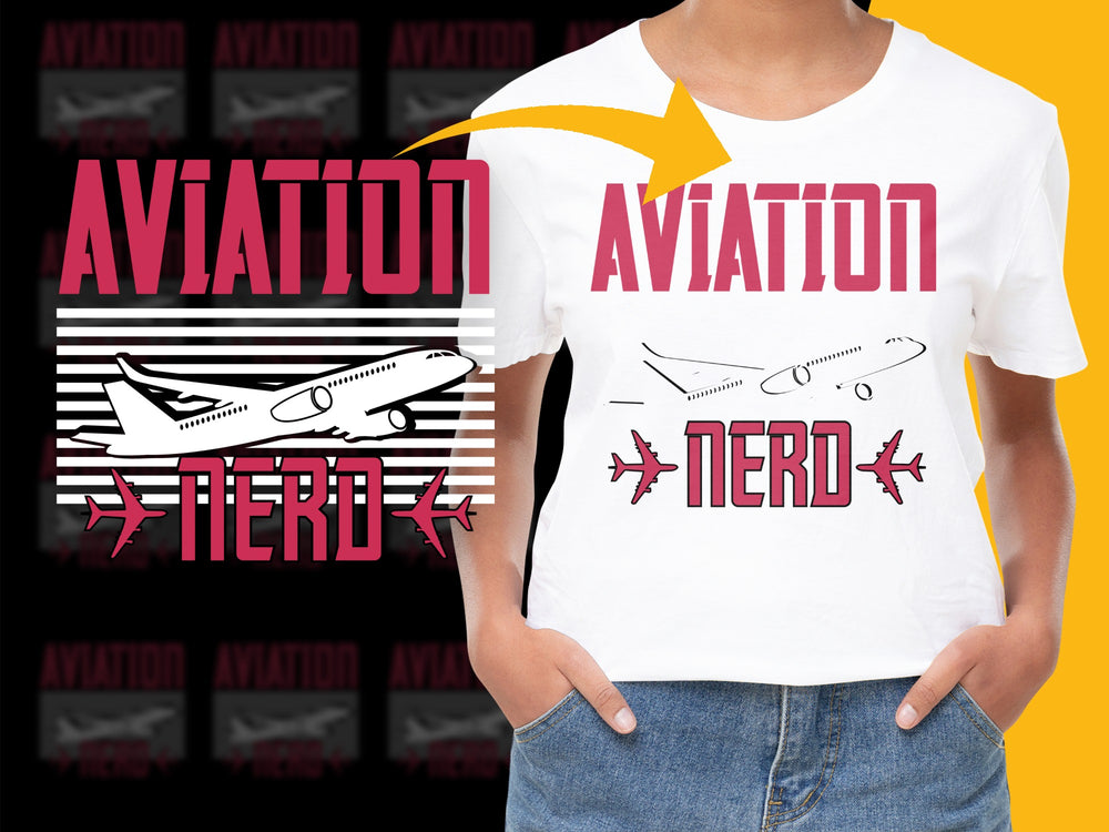 Aviation Nerd Graphic T-Shirt, Airplane Lover Tee, Pilot Gift, Unisex White Cotton Shirt
