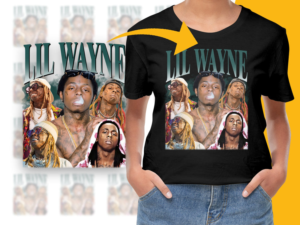 Lil Wayne Graphic T-Shirt, Hip Hop Music Tee, Rap Legend Fan Merch, Unisex Black Shirt